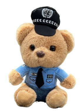 【防盗款】警察小熊电动车装饰品