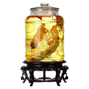 人参泡酒玻璃瓶带龙头密封泡酒罐子10斤20斤家用梅子酒罐专用酒瓶