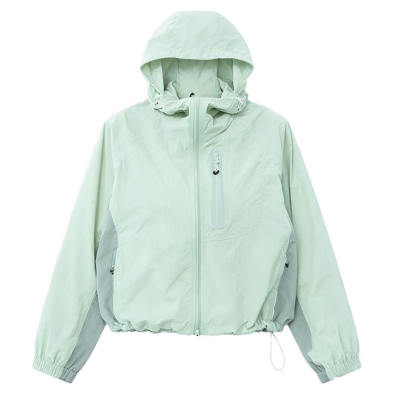 外贸尾单新款女防晒衣披肩潮牌户外百搭防晒服黑胶骑行女士外套