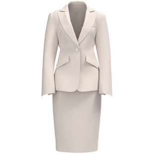 BRAND BY MEI【面料升级 修身依旧 】精纺羊毛商务通勤象牙白西装