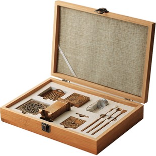 纯铜香道套装礼盒送礼打香篆套装制香工具香粉香篆炉焚香套装礼品