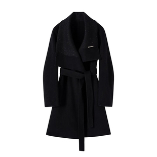 双面羊绒大衣女中长款2025秋冬新款高级感气质翻领小个子毛呢外套