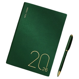 2026年日程本周计划表a5每日日历时间管理笔记本子自律打卡时间管理日记本效率手册商务记事本定制可印logo