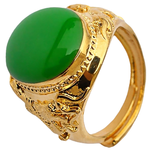 沙金大金戒指首饰吊坠仿真假大金黄金戒指男士道具土豪金戒指开口