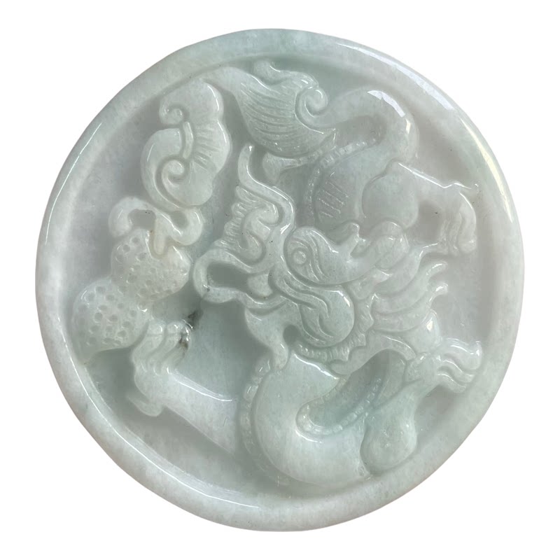 隆慈缘原矿翡翠源头A货细糯飘花腰带扣龙牌皮带扣吉祥玉牌皮带扣
