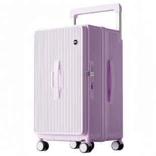 时尚撞色侧开盖行李箱女超大容量2026新款28寸宽拉杆箱防爆拉链箱
