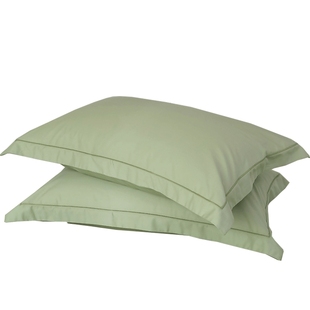 全棉纯棉枕套长绒棉成人整头枕头套一对装家用绿色枕头枕芯内胆套