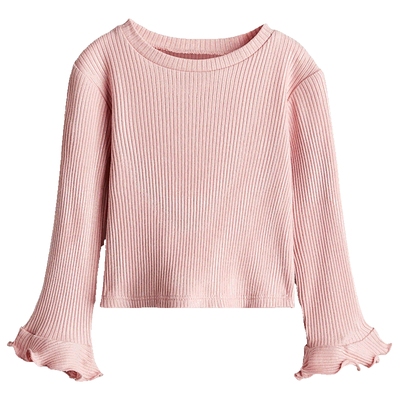 HM童装儿童女童毛衣秋季节日喇叭袖针织衫1248217