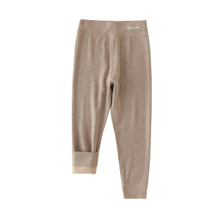 胖童蚕丝羊绒儿童保暖裤男童女童加肥加大秋裤中大童高腰线裤秋冬