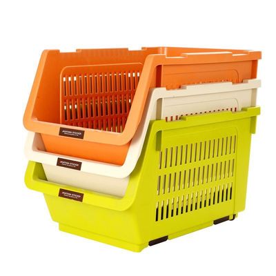 现货包邮篮可叠加零食杂物筐架子