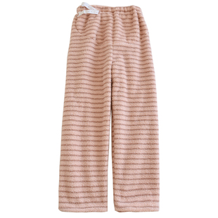 孕妇睡裤秋冬季女加绒加厚暖暖裤睡衣托腹裤法兰绒珊瑚绒家居裤