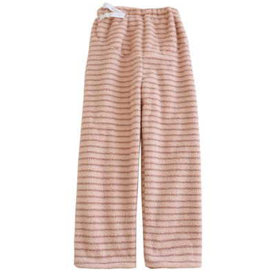 孕妇睡裤秋冬季女加绒加厚暖暖裤睡衣托腹裤法兰绒珊瑚绒家居裤