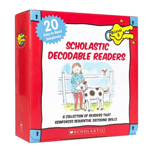英文原版 Scholastic Decodable Readers Box Set Level B 学乐自然拼读初级盒装20册 儿童启蒙学习英语分级绘本 英文版