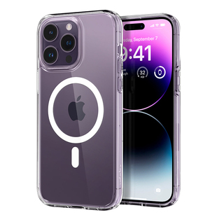 Spigen 适用苹果iPhone14pro手机壳MagSafe磁吸保护套14promax透明全包防摔外壳新款14plus高档TPU男女硬壳
