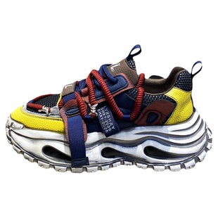 春季新款2026系带学院风低帮拼色时尚休闲运动鞋男士休闲百搭潮鞋