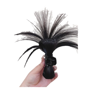 鸡窝头抓夹女秋冬假发丸子头鸡毛毽子夹子头饰发量少的发夹女马尾