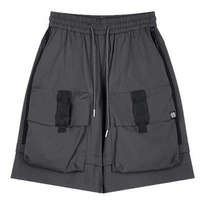 HEA 复古工装短裤街头风多口袋五分裤百搭休闲轻户外宽松运动大码