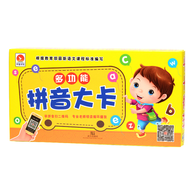 多功能大卡片四声调幼儿园教具