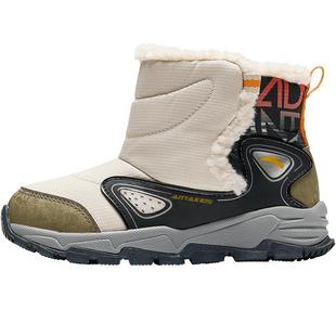 安踏儿童男小童雪地靴户外童鞋冬季女小童加绒保暖宝宝靴子大棉鞋