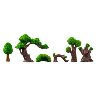 微景观创意仿真罗汉松树苔藓绿植园艺生态瓶造场景装饰品配件摆件