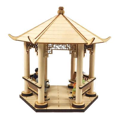 古建筑激光切割工艺品沙盘模型