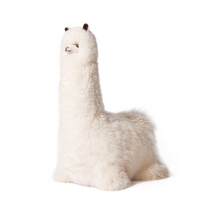 INJOI60cm卧姿超大型羊驼毛绒公仔轻奢摆件闺蜜儿童搬家生日礼物