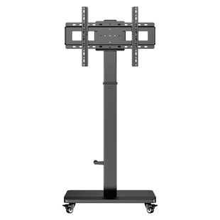 可移动电视机落地式支架横竖屏旋转直播会议投屏通用挂架带轮推车