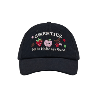 GOODBAI GOODEES 新款复古甜酷草莓苹果可调节弯檐棒球帽