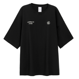 Turn Signal潮牌落肩宽松纯棉短袖T恤女夏季2026新款休闲圆领上衣