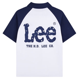 Lee kids儿童夏季针织短袖POLO衫男童女童立领短袖百搭潮上衣