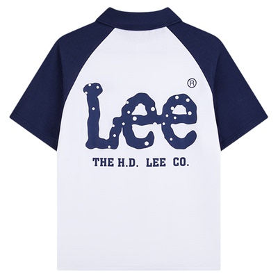 Lee kids儿童夏季针织短袖POLO衫男童女童立领短袖百搭潮上衣