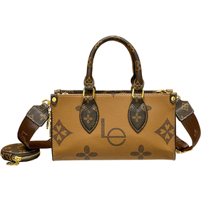 品牌包包女款老花托特包女高级感轻奢小众牛皮手提单肩宽带斜挎包