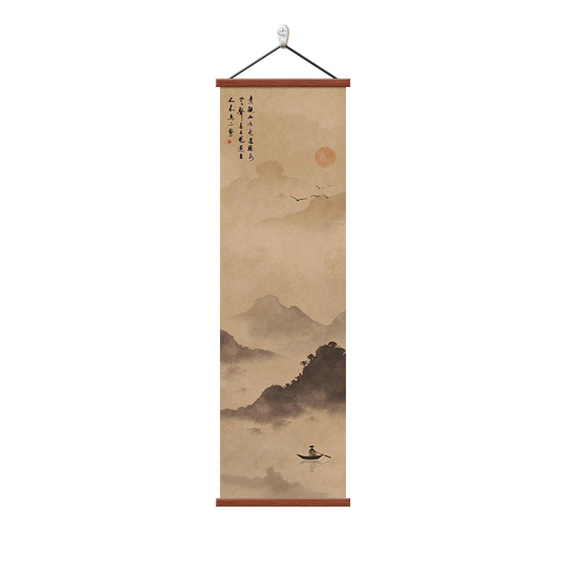 宋氏美学茶室背景墙装饰画山水画