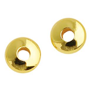 18K包金保色金珠隔珠算盘珠手链项链隔片飞碟散珠DIY手工配件材料