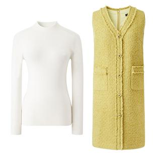 颜域100纯羊毛毛衣连衣裙两件套女士2025新款套装冬装一整套穿搭