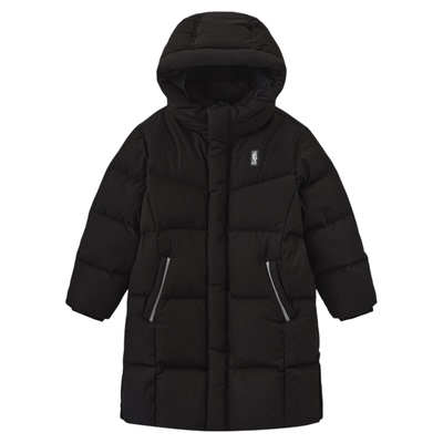 nbakids童装2025冬季新款男女童休闲连帽长款羽绒服K254DW070P