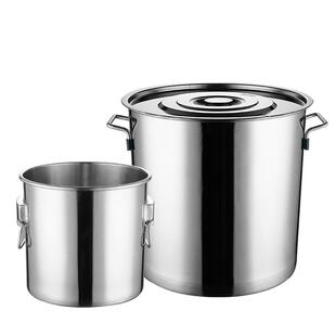 不锈钢桶316食品级特厚304汤桶汤锅带盖商用圆桶加厚水桶80大容量