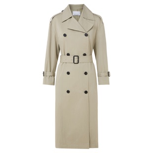 【漾25系列】朗姿翻领可收腰长款风衣通勤干练外套2026年春季新款