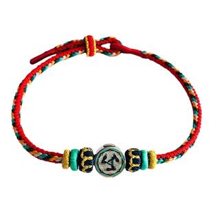 敦煌文创红绳情侣手链手工结绳记送女友博物馆生日礼物本命年礼品