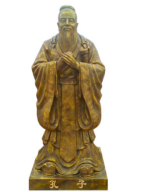 雕塑定制孔子玻璃钢人物雕像铸铜