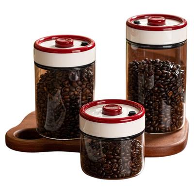 卡罗特咖啡豆密封罐咖啡粉食品级玻璃罐专用保存储豆收纳茶叶罐