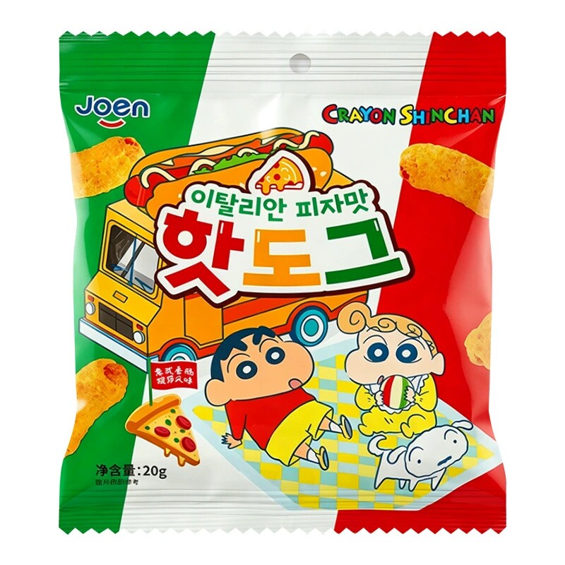 泰国进口joen意式披萨烟熏香肠味玉米棒膨化食品休闲解馋小零食