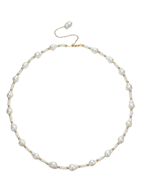 TRK时尚珠宝淡水巴洛克珍珠项链女镀18K金设计众轻奢精致时尚送礼