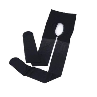 黑丝袜纯欲风春秋款女开裆脱薄款丝袜激情破洞易撕情调香味美腿袜