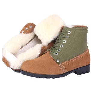 强人际华3515防寒靴冬季加绒保暖羊毛毛皮鞋老人大头鞋棉鞋靴子男