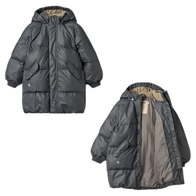 75Z Little现货 丹麦WHEAT  FW25秋冬儿童中长款保暖连帽棉服