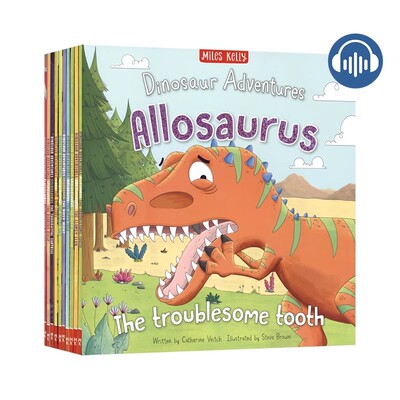 Dinosaur Adventures 恐龙冒险故事10册 亲子绘本启蒙 情商管理 品行管理 儿童英语晚安故事 英文原版进口儿童图书 赠音频