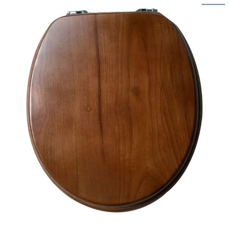 实木马桶盖加厚通耐用老式新毛竹厕所板OVU型实心阻尼双缓降防水