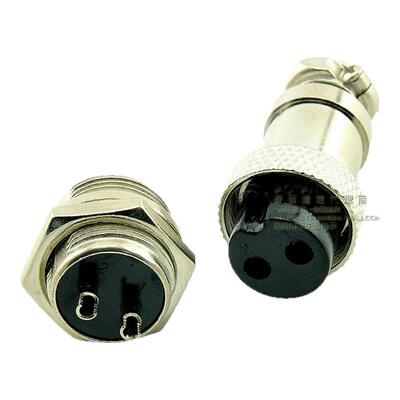 桥田|2PIN 16mm GX16-2芯 航空插头 电缆连接器 插头+插座 5对