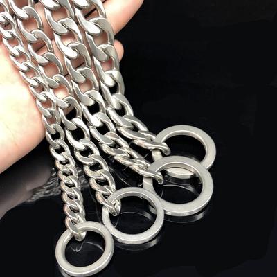 304不锈钢P链狗狗项圈小型中型大型犬金毛马犬宠物脖套牵引绳链子